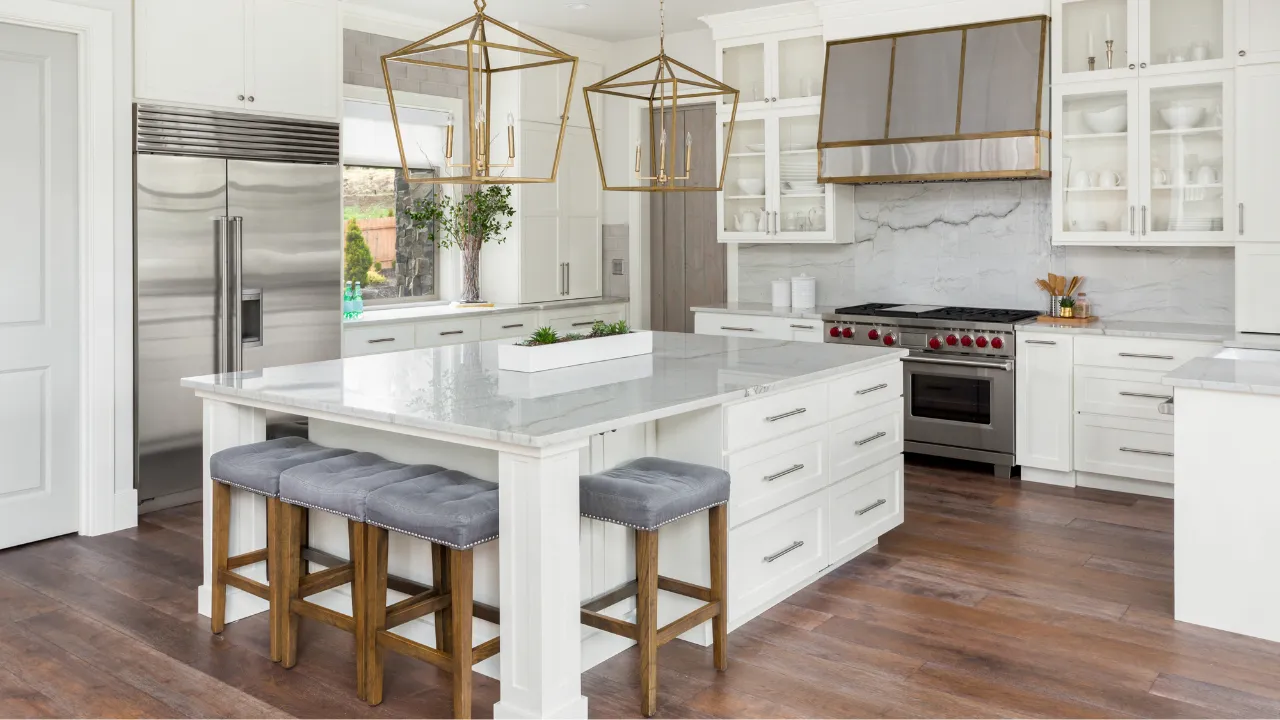 Waterproof LVP flooring in a Harnett County kitchen